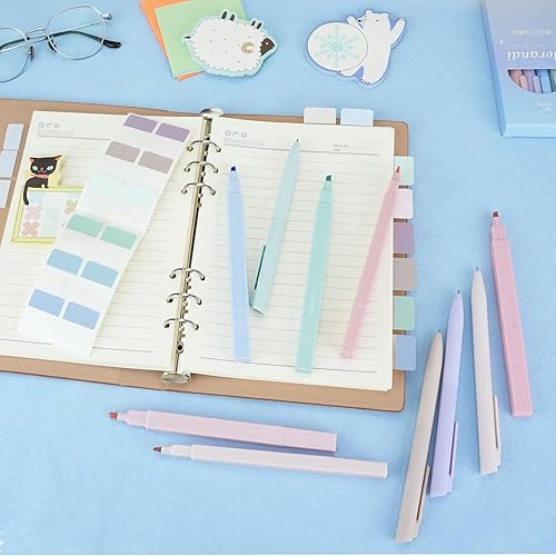 Miniatura 6 de Mulaibdin 18 rotuladores bíblicos y bolígrafos que no se corren, resaltadores estéticos con 240 pestañas de libro, resaltadores de la Biblia de