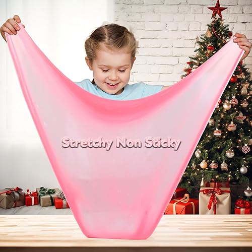 Miniatura 5 de Paquete de 2 slime de agua de Navidad con slime de gelatina, antiadherente, juguete de lodo súper suave, regalos de cumpleaños para niños, pegamento