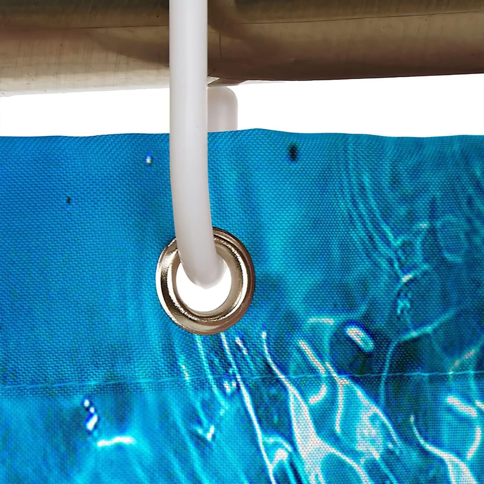 Cortinas de ducha rústicas, cortina de ducha azul, patrón de agua, poliéster, 66 x 80 pulgadas