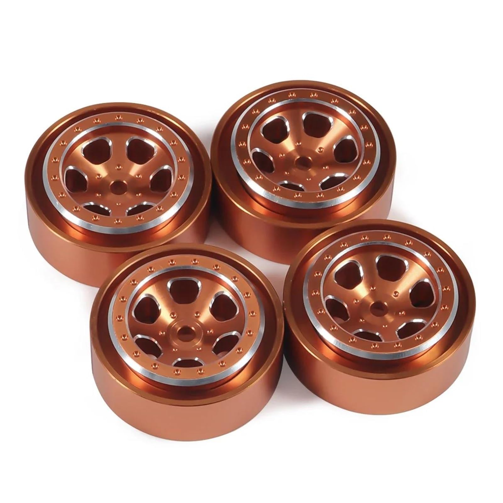 RC Pneus Jante Compatible avec TRX4-M pour Defender pour Bronco SCX24 AX24 FCX24 1/18 RC, Pneus en Alliage D'aluminium 1.0 Plus, Jantes À Billes