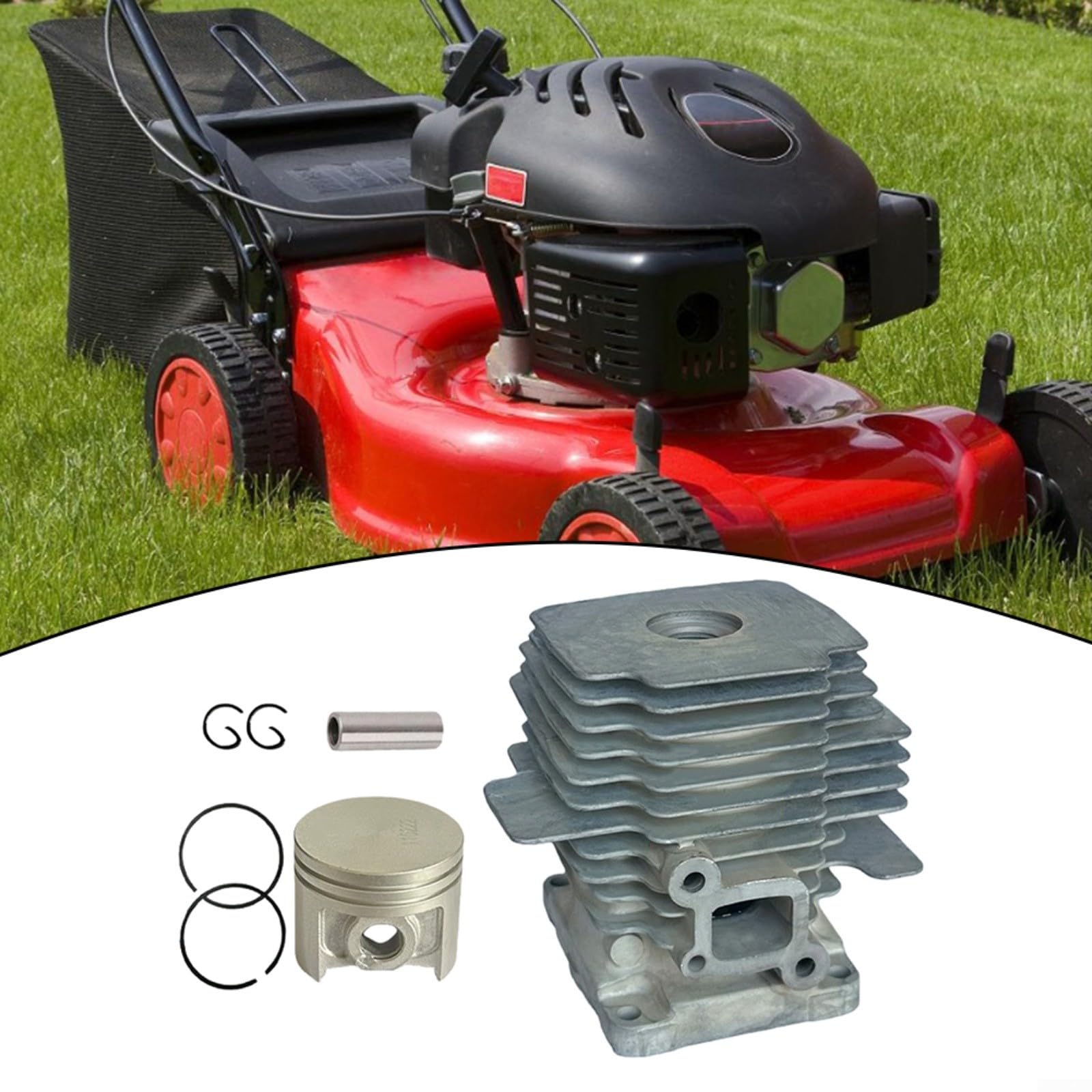 FS230 Cilindro di Ricambio Kit Completo di Rondelle e Clip Efficiente Restauro Motore Tosaerba