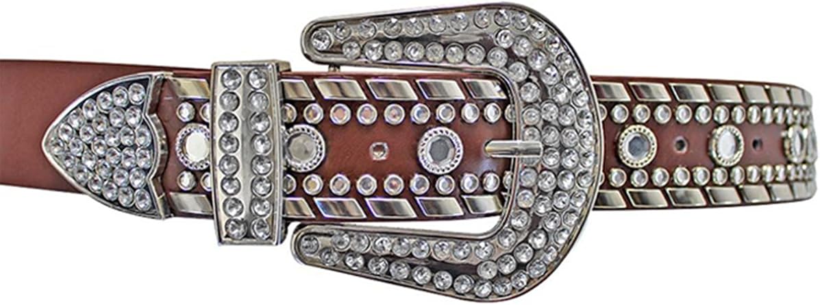 Luxury Divas Rhinestone Studded Western Belt For Women