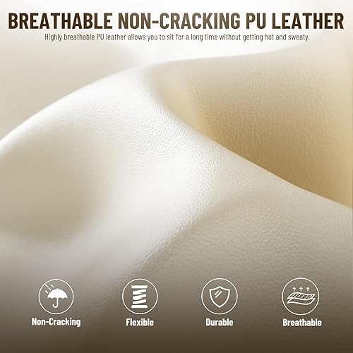 Vista 7 de Soontrans Silla de juegos de piel sintética con reposapiés, silla ergonómica de respaldo alto para videojuegos, cómoda silla de videojuegos