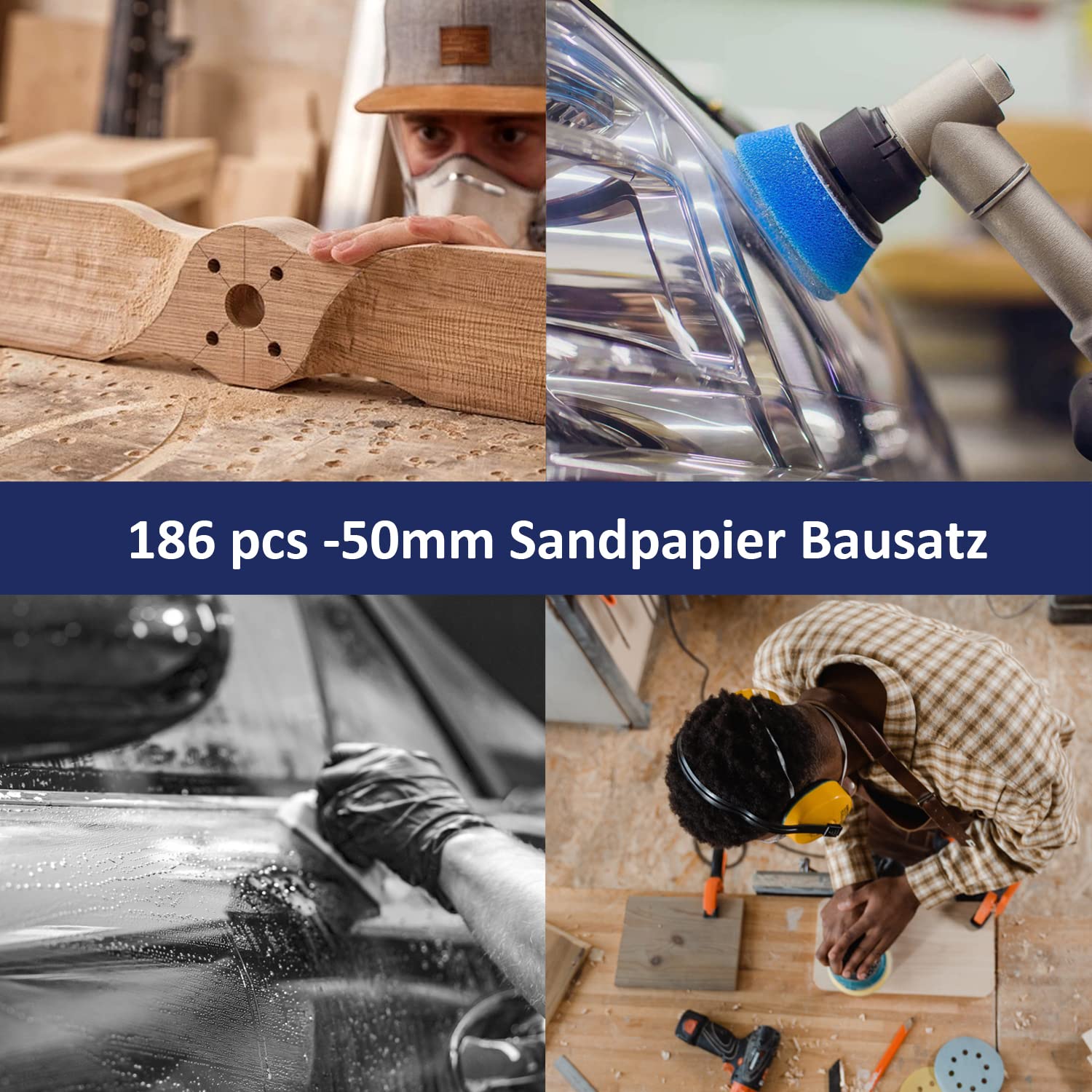 Cooclensportey Schleifpapier-Set – 50 Blätter Mit 13 Körnungen Für Holz & Metall