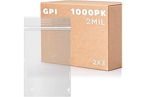 Snack Size Ziplock Baggies - 1000 Count, 2" X 3" Clear Plastic Resealable Bags