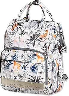 SONARIN Multifunktionale Nylon Baby Wickelrucksack Wickeltasche,Große Kapazität Wasserdicht Babytasche Tragbare Reise Wickeltasche Rucksack mit Wickelunterlage & Kinderwagen Haken