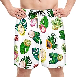 Calção de banho masculino de secagem rápida com forro de malha, calção de banho para banho masculino