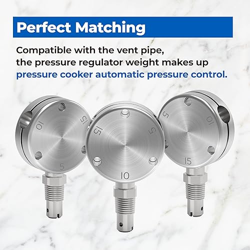 Miniatura 5 de ANTOBLE Regulador de presión de peso compatible con todas las latas de olla a presión American de 10.5 cuartos de galón, 15.5 cuartos de galón, 21.5