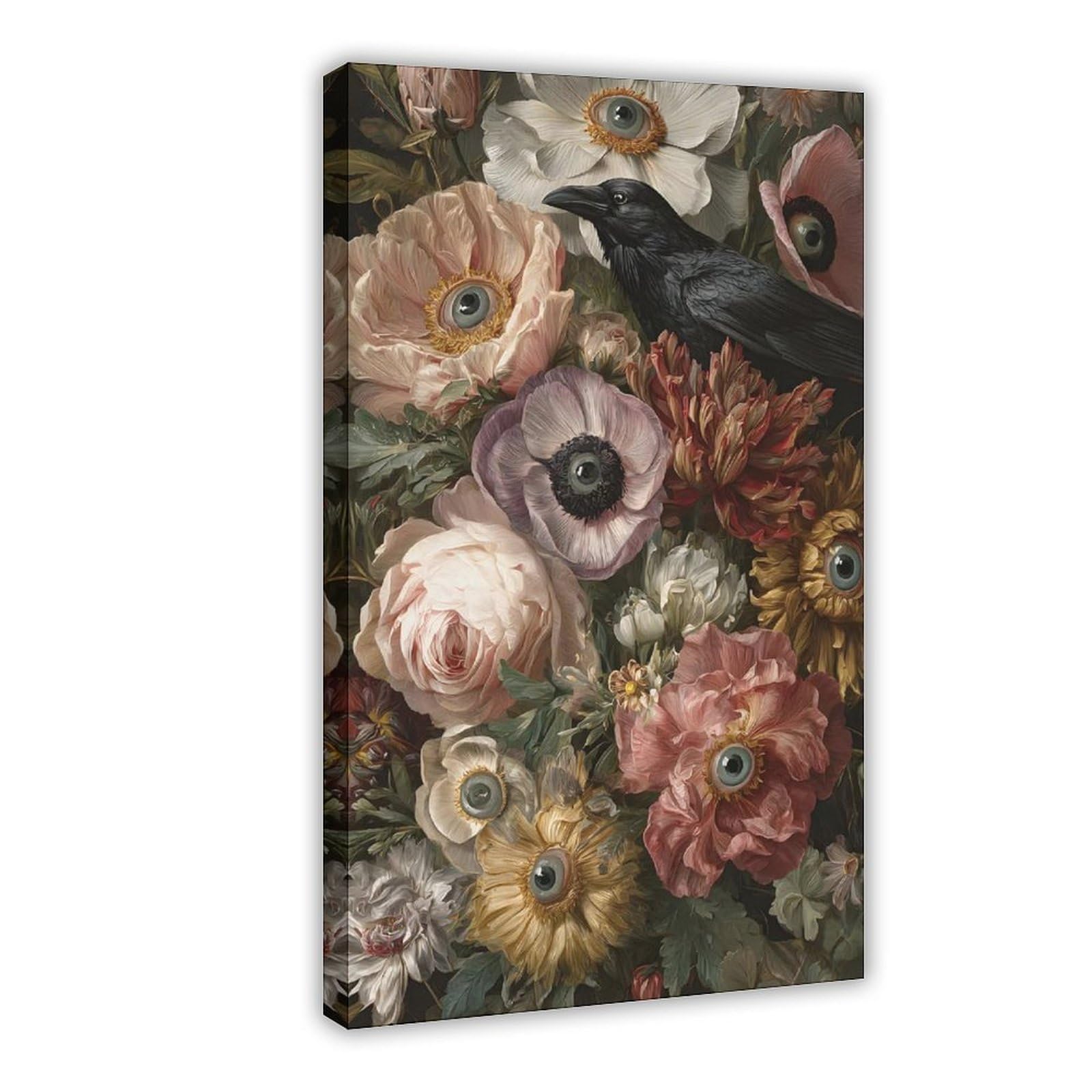 Bareronor Surreal Botanical Eye Canvas Poster Bedroom Decor Landscape Office Room Decor Gift 20" L X 30" W