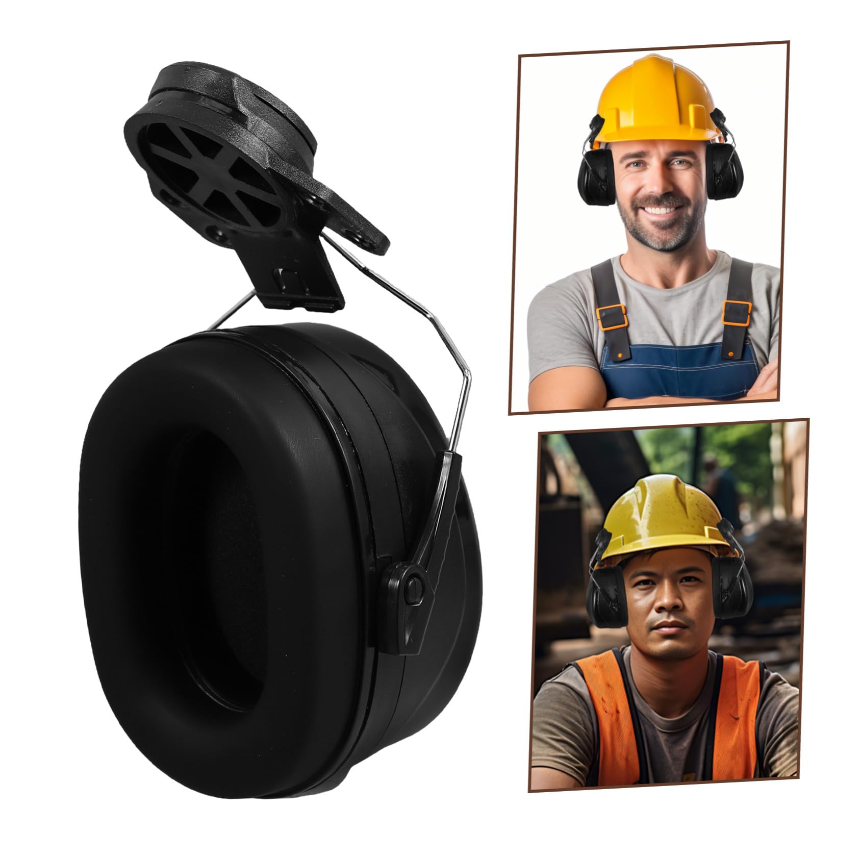 Beaupretty Orejeras para Casco de Seguridad Reducción de Ruido Efectiva Material Abs Ajuste Cómodo Uso Prolongado Protección Auditiva Construcción y Fábricas
