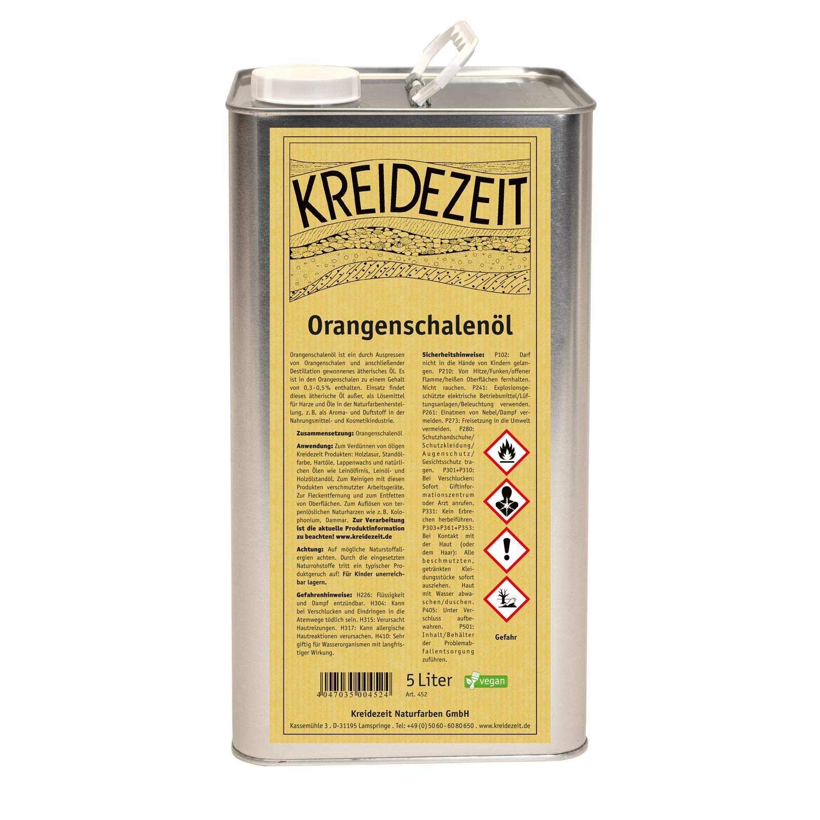 Kreidezeit Orangenschalenöl-5,00 l