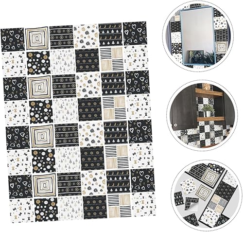 Miniatura 2 de DOITOOL 240 pcs Wall Sticker Home Goods Home Decor Retro Decor Home Decoration Housewarming Gift Removable Tile Sticker Bathroom Tile Decals