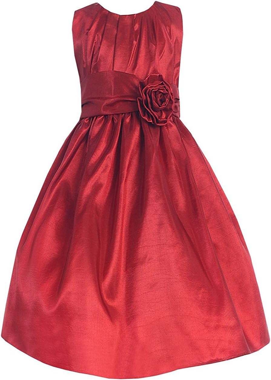 Sweet Kids Girls Pleated Taffeta Dress