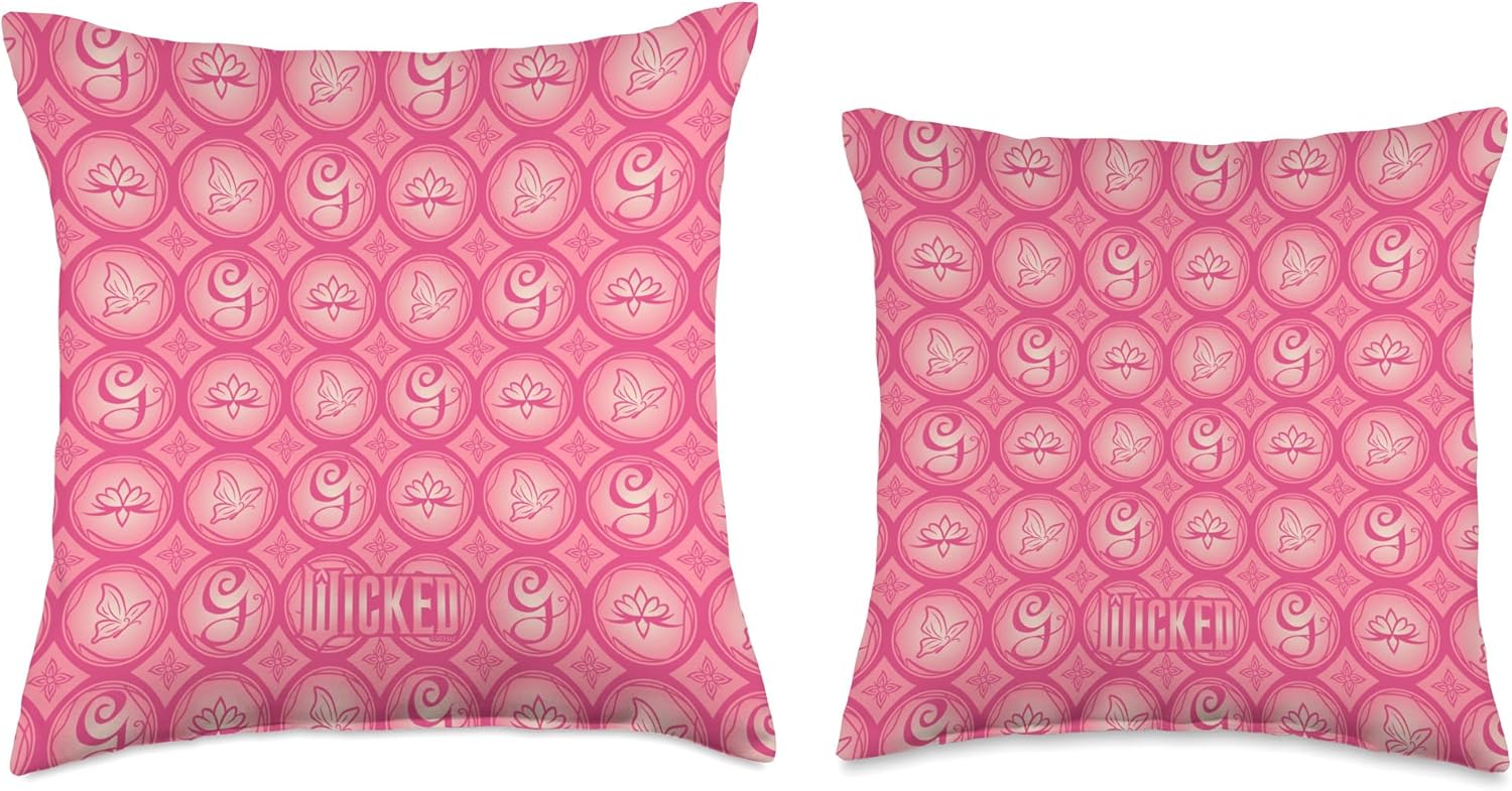 Wicked Glinda Icons All Over Print Throw Pillow