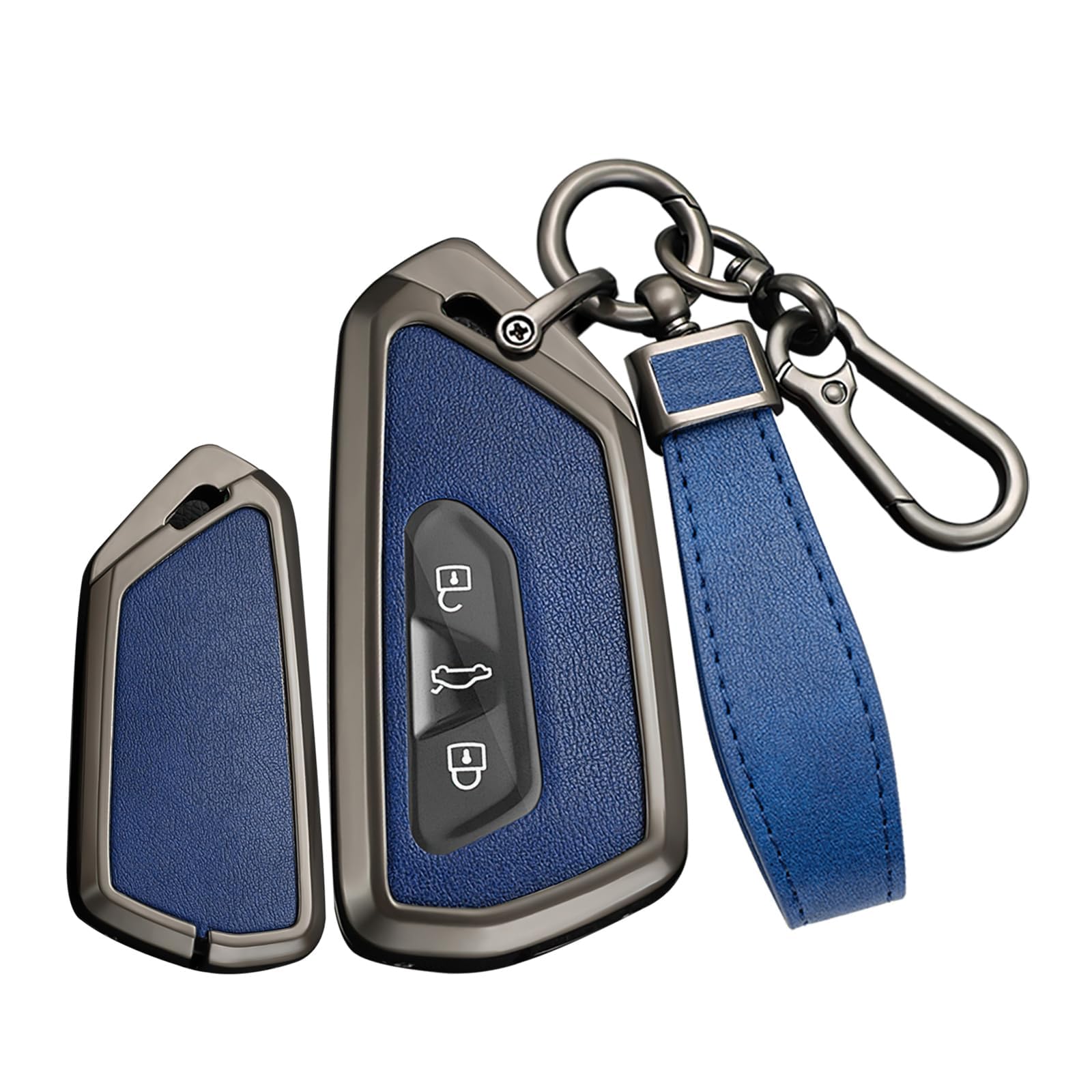 Zinc Alloy Key Cover fit compatible for VW Volkswagen Golf 8 MK8 GTI GTD ID.3 ID.4 Key Fob Case Protective fit compatible for Seat Tarraco Ateca Cupra Formentor Leon Skoda Octavia Key Case 3 Buttons