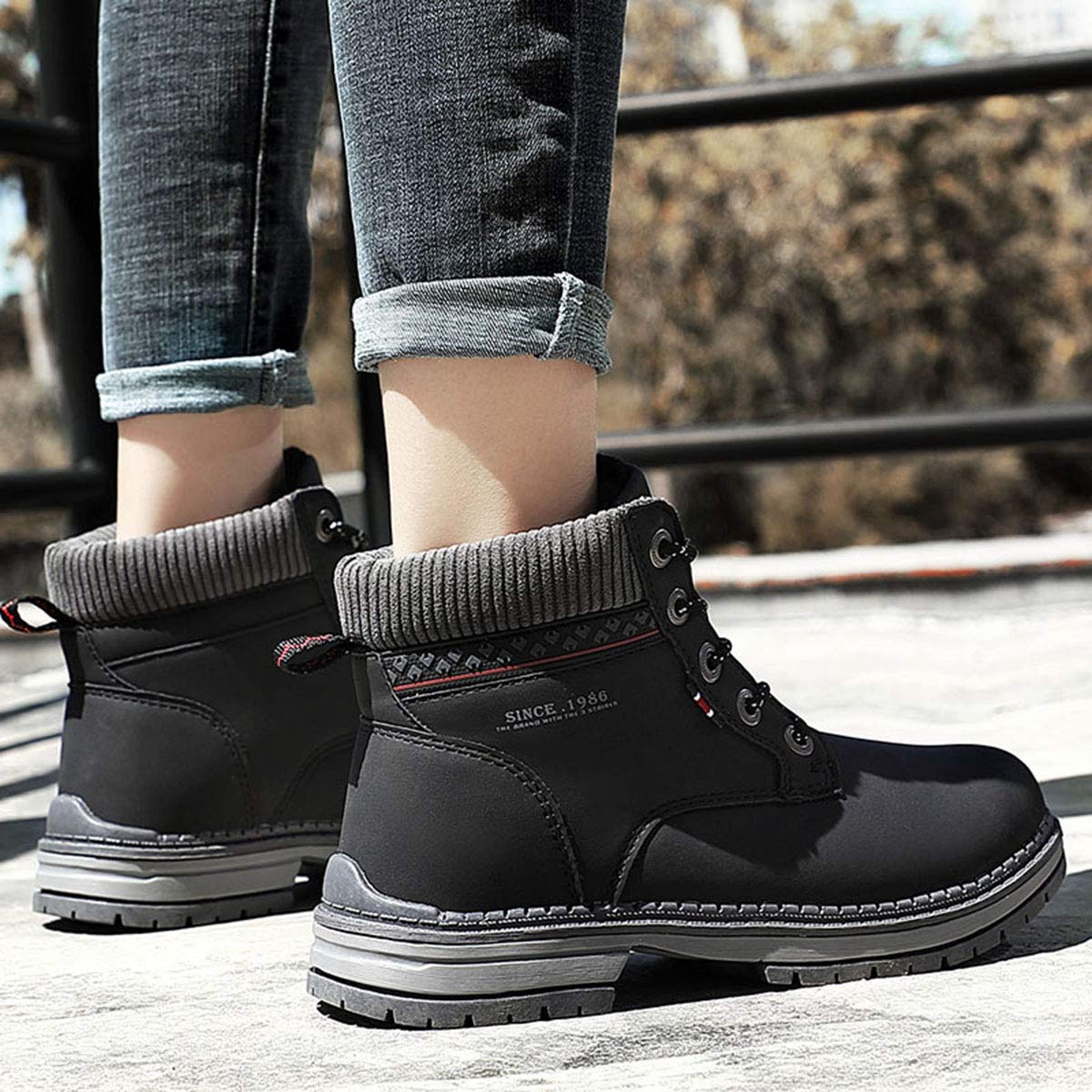 Hombre Mujer Botas de nieve al aire libre Invierno Cálido Forro de piel Botines Botas deportivas Botas de senderismo