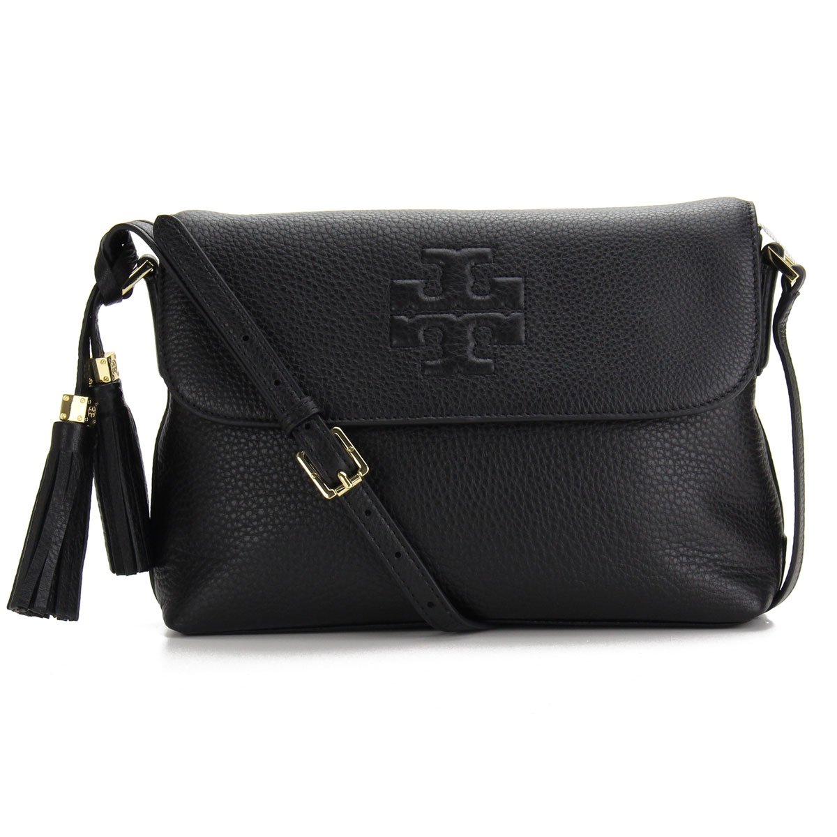 Amazon | (トリーバーチ) TORY BURCH レザー ロゴデザイン ショルダー 