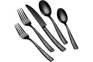 Stapava Black Hammered Silverware Set - The Quintessential Dining Companion