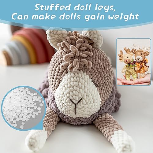 Miniatura 7 de Relleno de poliéster de 5.29 oz, 3.52 onzas de cuentas de relleno de alta calidad, relleno para animales de peluche, relleno de fibra de pelusa de