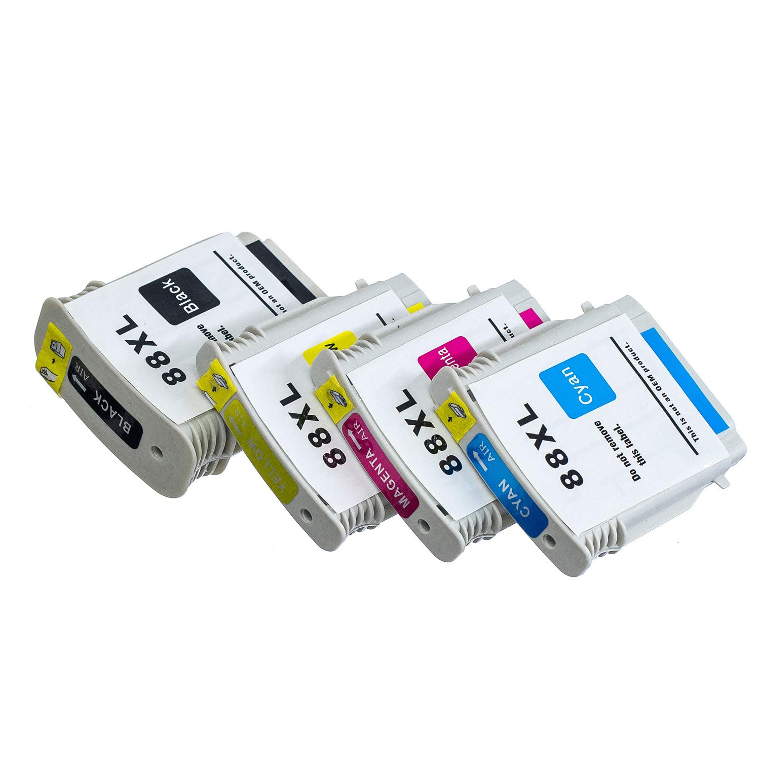 2 Stück LKB HP88 Druckkopf C9381A C9382A wiederaufbereiteter Druckkopf und 1 Set HP88XL Patrone mit Chip, kompatibel mit HP Officejet (Druckkopf und Patrone)