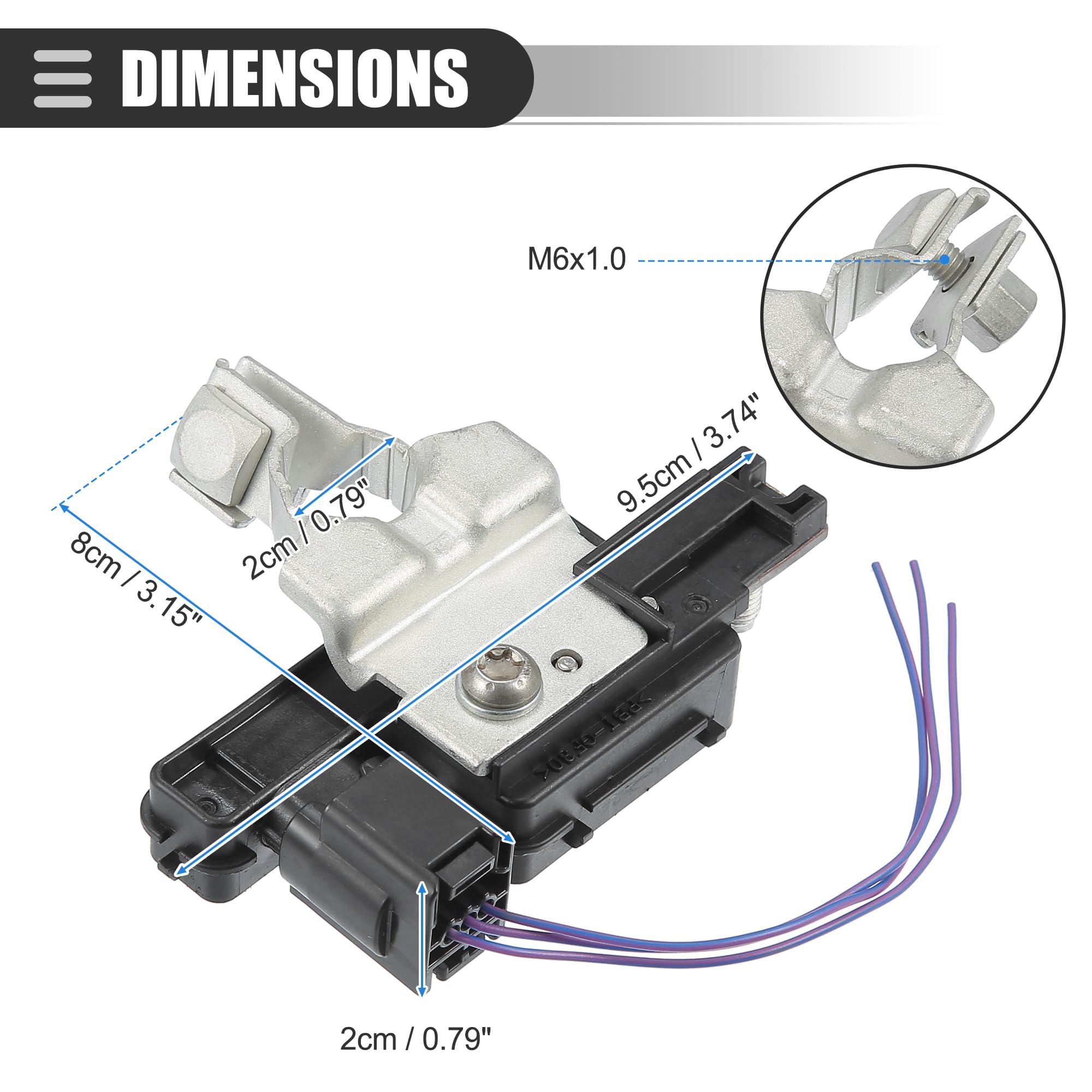 A ABSOPRO Batería Sensor Terminal Con Conector Para Honda Accord 13-17