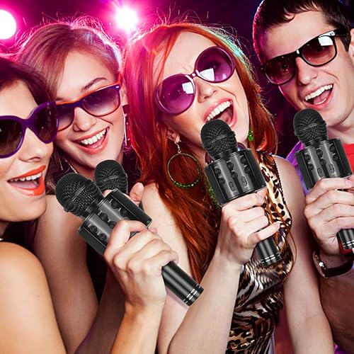 Miniatura 6 de Viposoon Los mejores regalos para niños, micrófono inalámbrico de karaoke Bluetooth para regalos de cumpleaños para niñas de 4 a 12 años de edad,