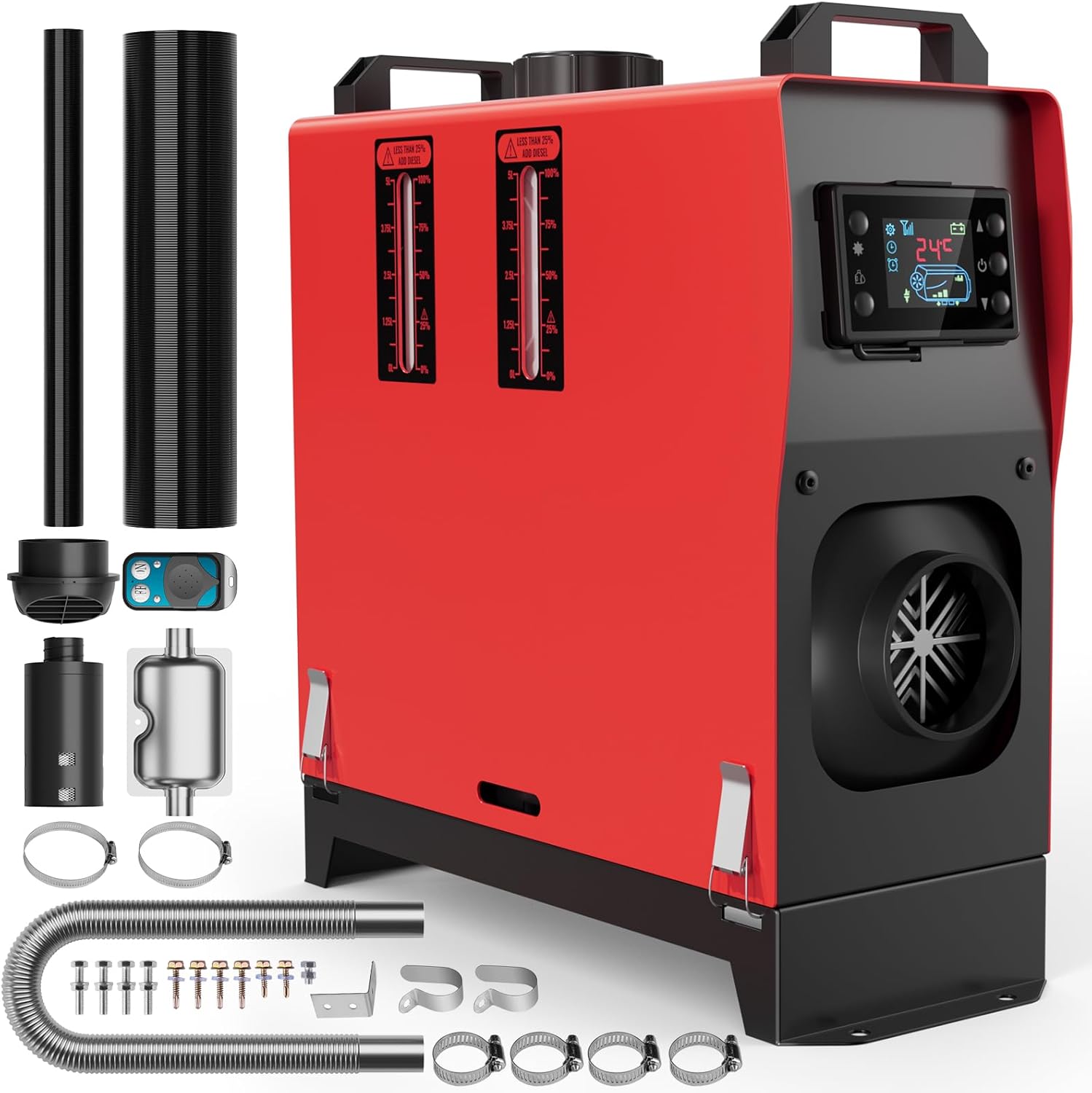 8KW Diesel Heater, All in One Diesel Air Heater 12V with Remote Control and LCD, Portable for Car Vehicle Trunk Garage RV
