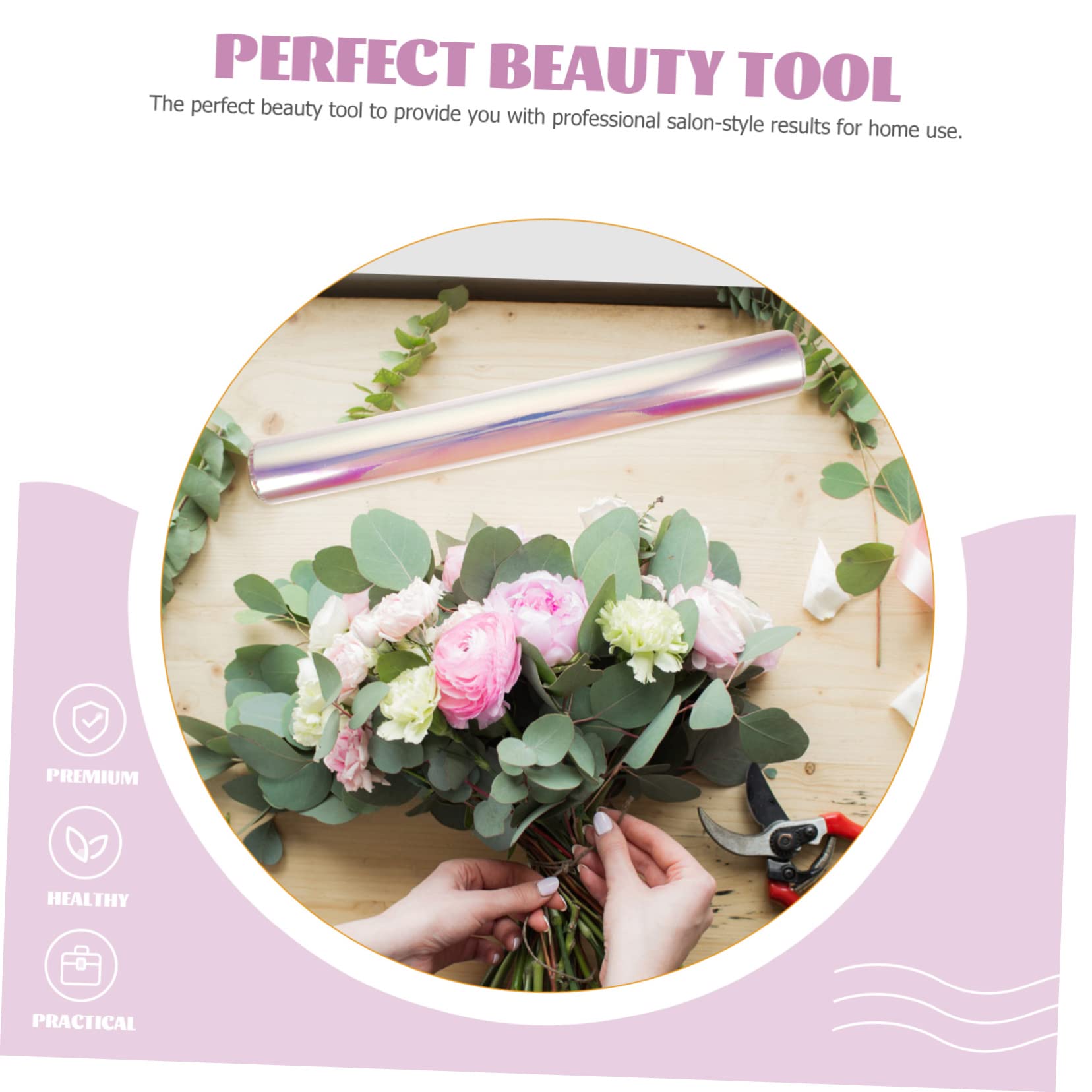 KOMBIUDA 2 Rollos Papel De De Flores Brillantina Material De Embalaje Floral Decoración Estrella Guirnalda Películas De Embalaje Boda Decoraciones Almacenar Artificial Película