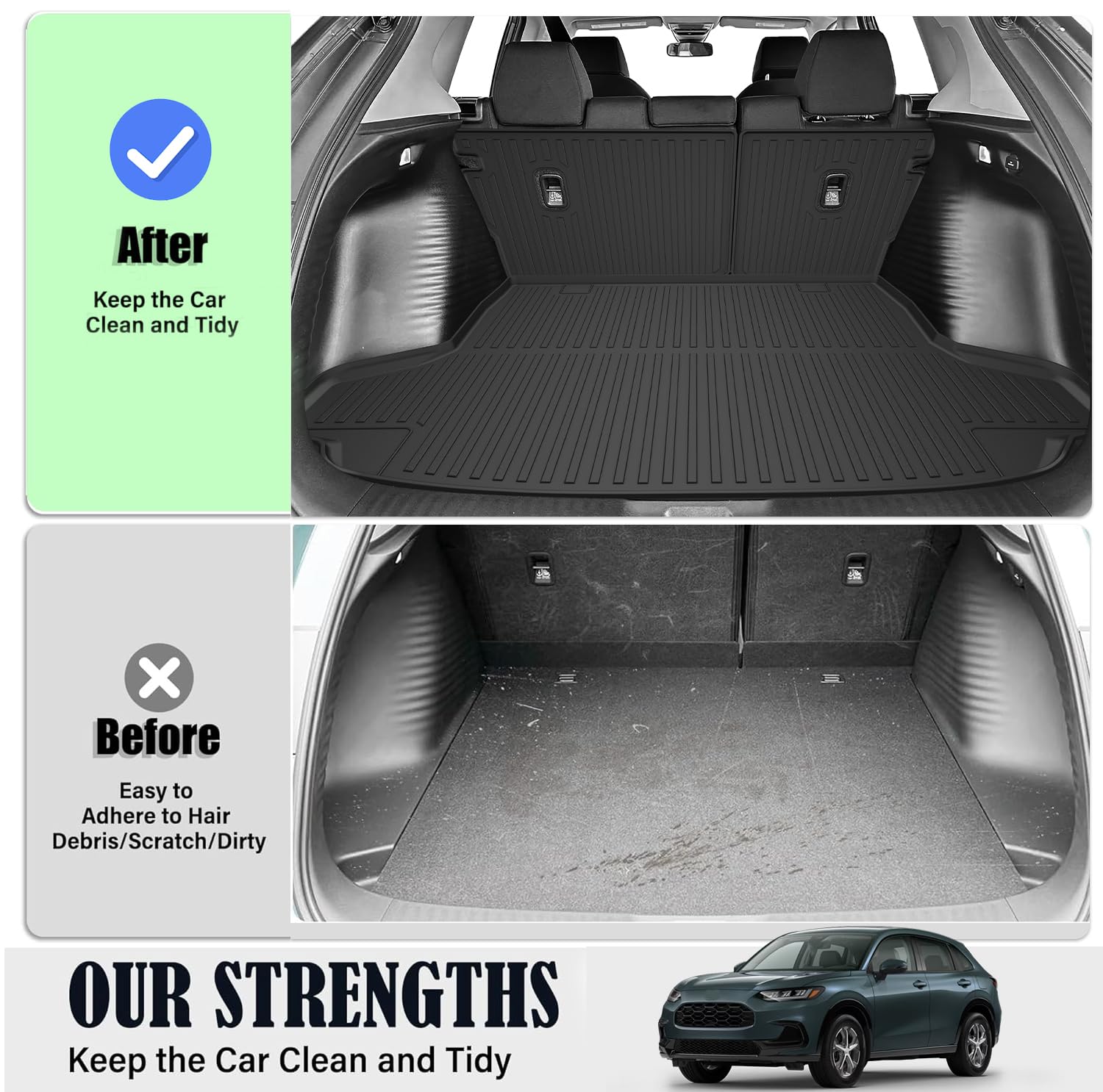 Plateaux Pour Coffre Voiture Mesure 2-70x90 CM Imperméable Et