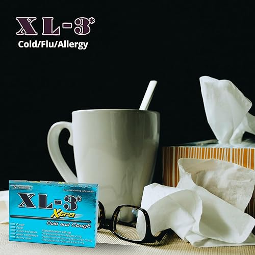 Miniatura 8 de XL-3 Xtra Cold and Cough Medicine, Medicamento antigripal de gran ayuda en el alivio de la Tos, Fiebre, Congestión Nasal, Dolor, Escurrimiento