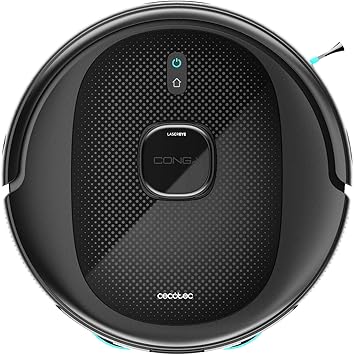 Cecotec Robot Aspirador Conga 9990 AI Spin Revolution Ultra Power Home, 10.000 Pa, Navegación láser, Base de autovaciado, Inteligencia Artificial, Evita Objetos, Control App, 240 min Autonomía2