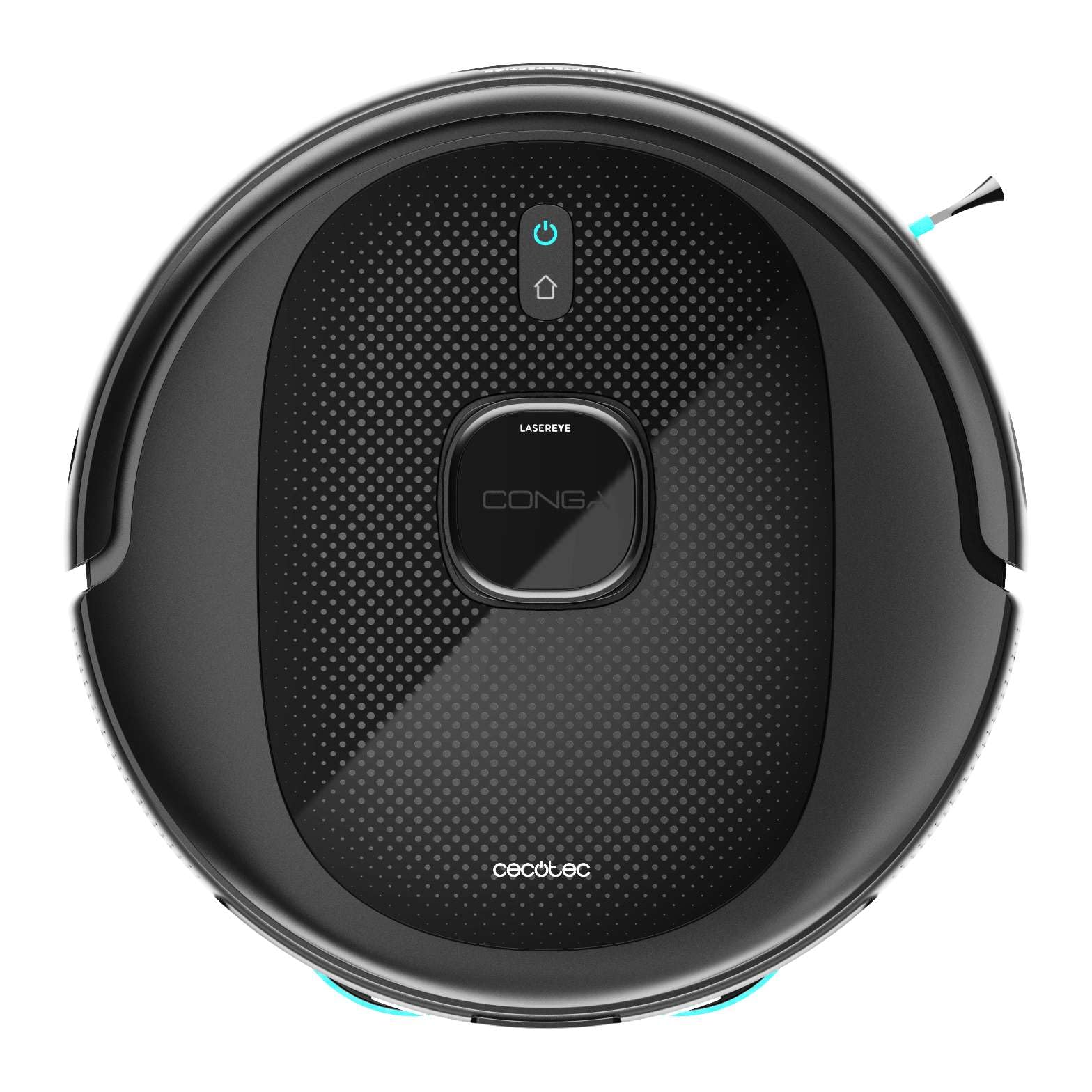 Cecotec Robot Aspirapolvere Conga 9990 AI Spin Revolution Ultra Power Home. 10.000 Pa, Navigazione Laser, Base di Autopulizia, Intelligenza Artificiale, Evita Oggetti, Controllo APP, 240 min Autonomia