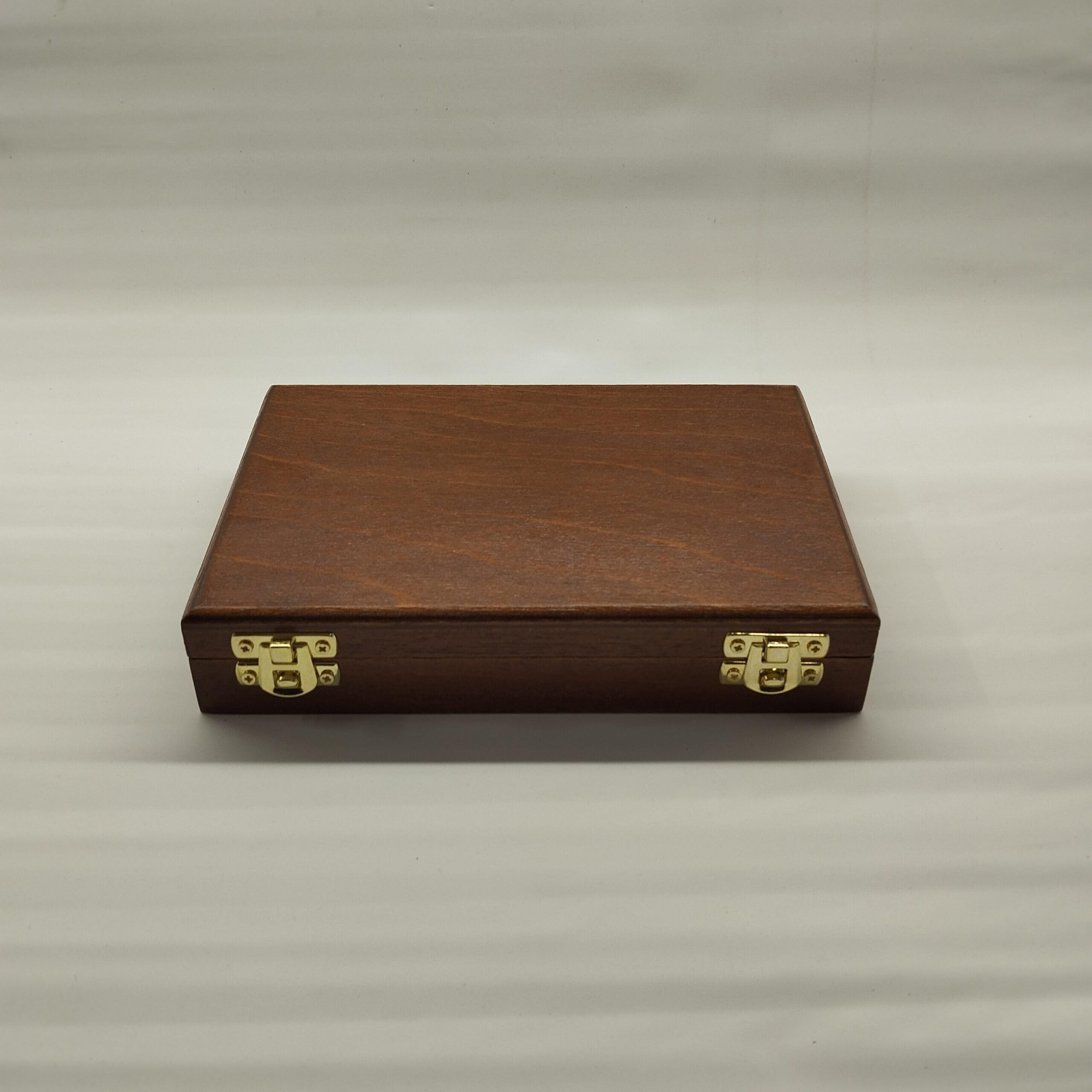 Cofanetto per monete da collezione 6 caselle 50x50 mm in legno e velluto, numismatica artigianale Made in Italy - Coins&More