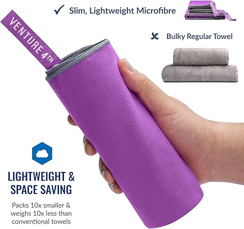 Miniatura 2 de Toalla de viaje de secado rápido toallas de microfibra ultra suaves de secado rápido esencial para campamento mochileros yoga natación gimnasio