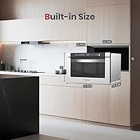 Vista 8 de GASLAND Cajón de microondas de 1.2 pies cúbicos de 24 pulgadas, microondas de cajón integrado de 1000W, microondas debajo del mostrador, microondas