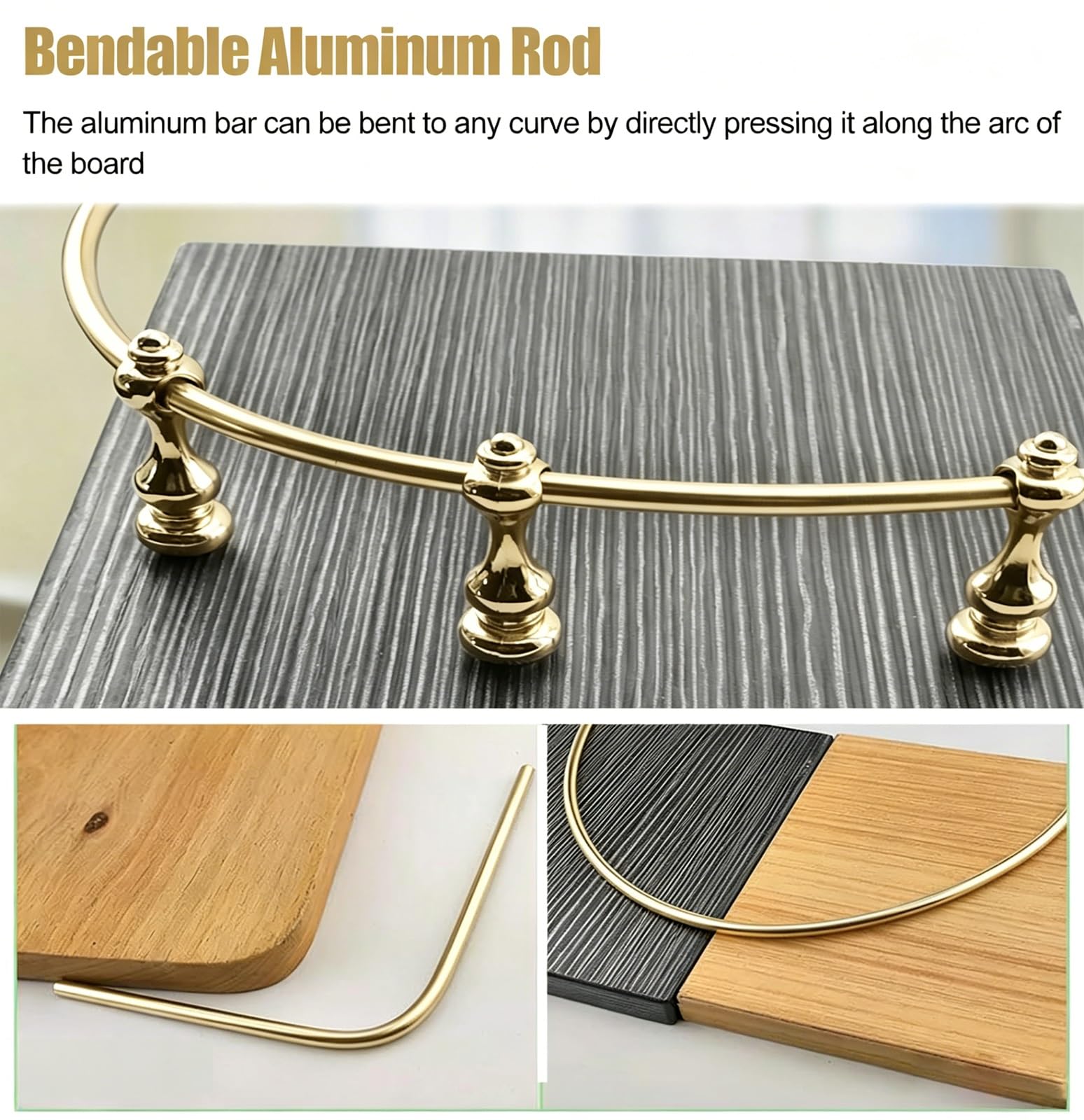 2 pezzi guida mensola ottone, barriera decorativa bagno