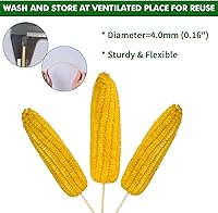 Vista 4 de Brochetas de bambú para niños de 4 pulgadas (≈4.3 pulgadas), punta roma/sin puntas, palillos de madera para tartas de piruleta, fondue artesanía