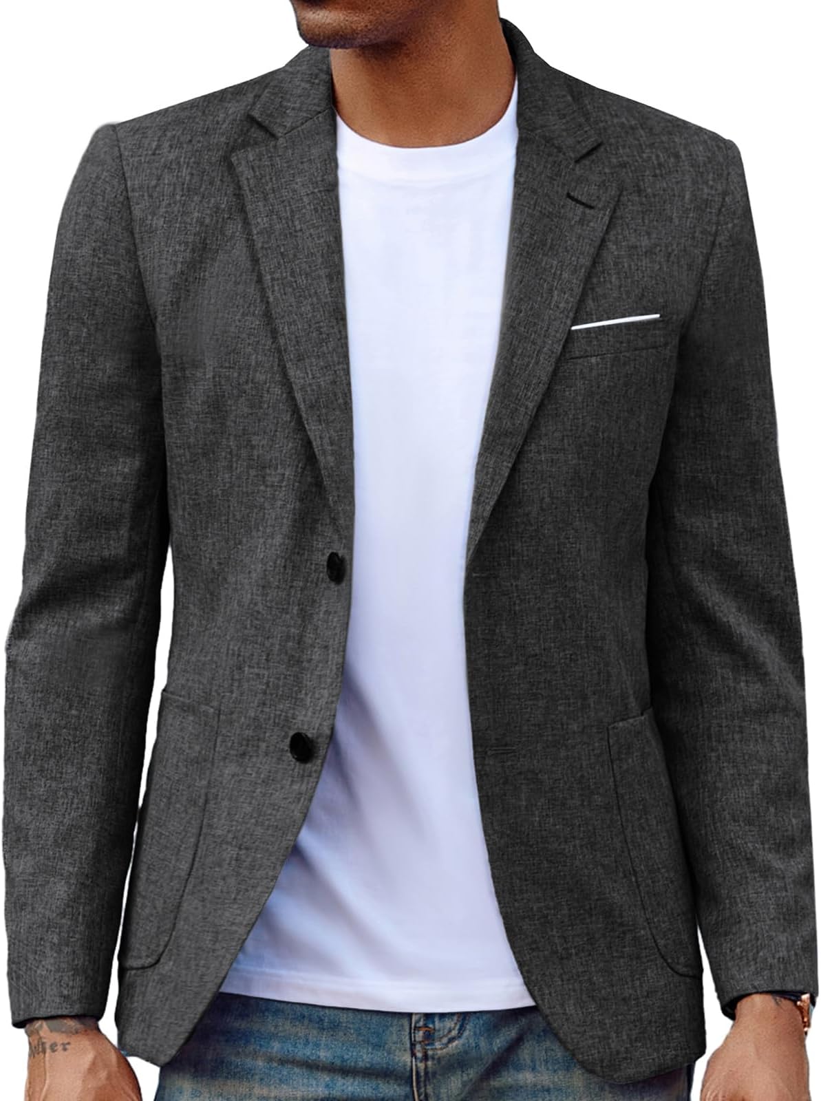 PJ PAUL JONES Mens Casual Sport Coat Blazer Two Buttons Lightweight Business Jackets