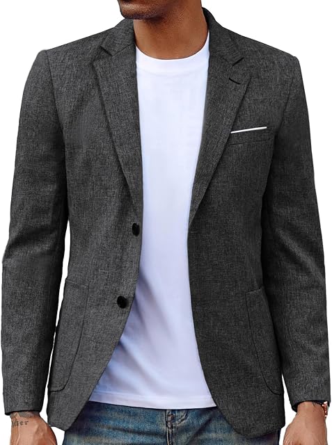 PJ PAUL JONES Mens Casual Sports Coat Lightweight Business Blazer Jacket with Pocket