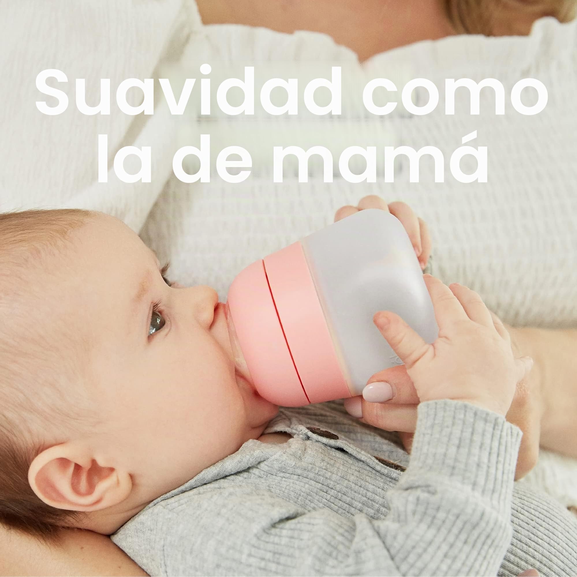 Nanobebe Flexy Biberones de silicona para bebé, anticólicos, sensación natural, pezón que no se pliega, base estable sin puntas, fácil de limpiar, paquete de 3, verde azulado, 270 ml