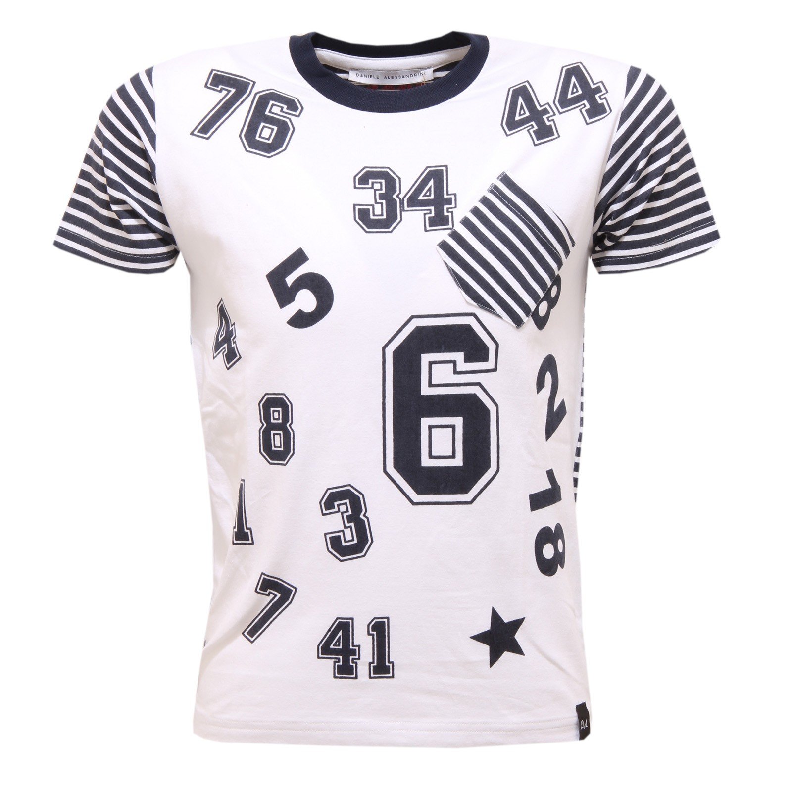 Daniele Alessandrini 6733S Koszulka dla dzieci Biały/Niebieski t-Shirt Kid