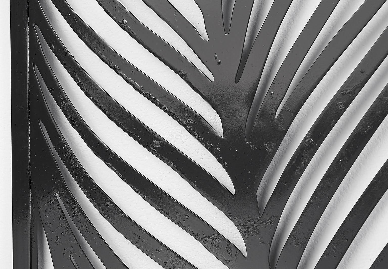 Kobolo Wandbild Wanddeko Metallbild FEATHER Metall zweiteilig Schwarz
