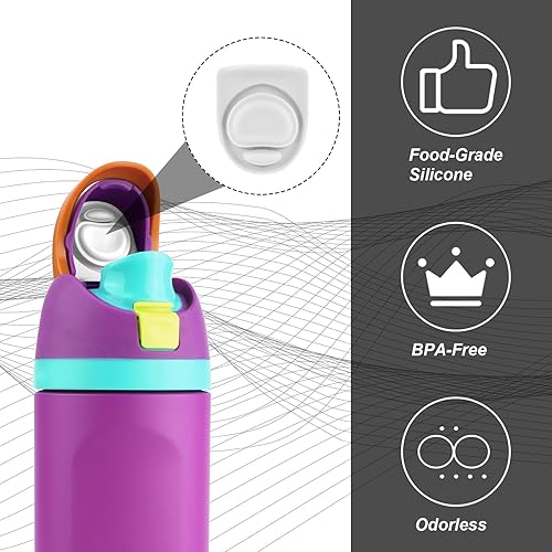 Miniatura 47 de 4 tapones de repuesto para botella, junta de botella de silicona, accesorios para Owala FreeSip de 24 onzas y 32 onzas, piezas de tapa superior