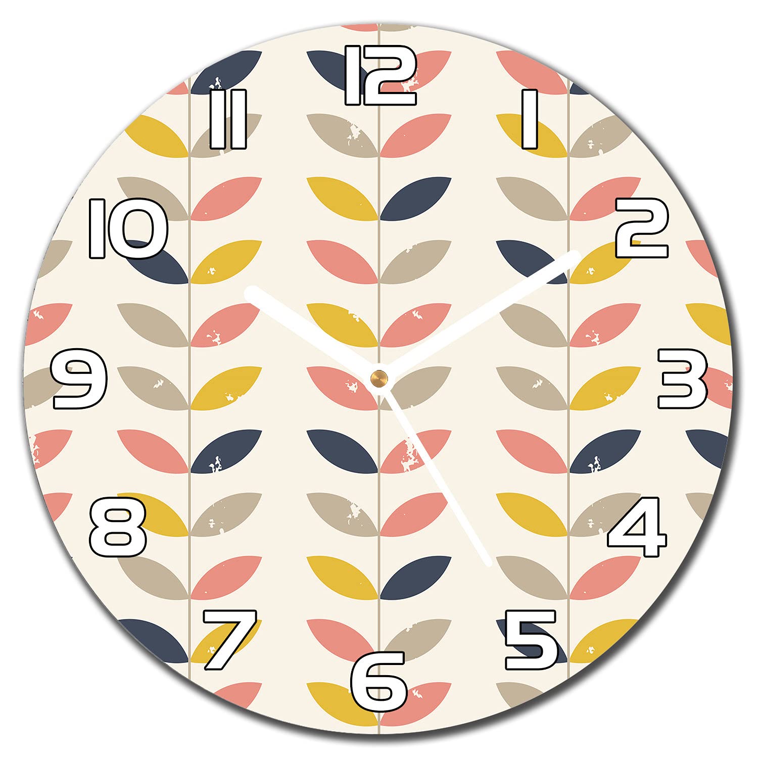 Horloge murale en verre de sécurité 30 cm avec impression moderne haute définition