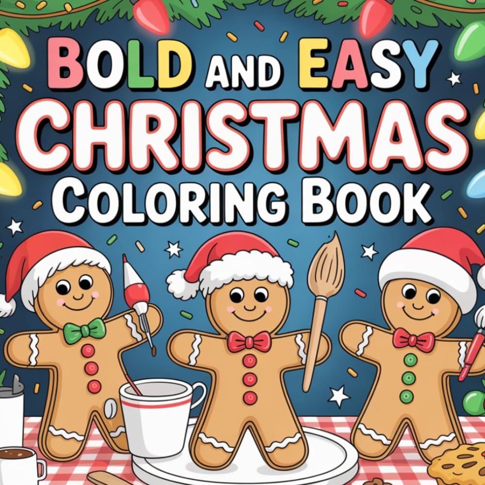 Bold Easy Christmas Coloring Book
