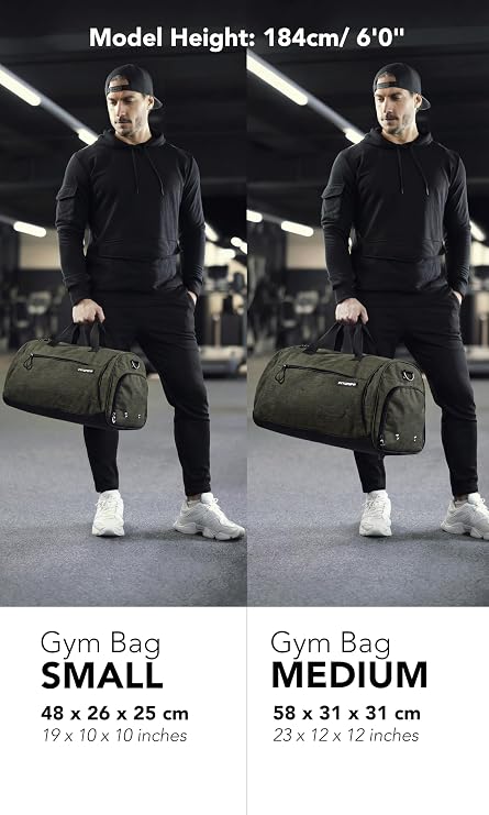Fitgriff Gym Bag for Men & Women with Shoe & Wet Compartment - Duffle Bag for Travel, Sports, Fitness & Workout