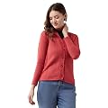 Pivl Self Design V Neck Casual Women Sweater (X-Large, Peach)