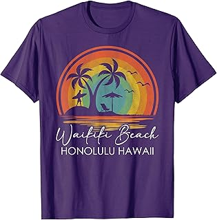 Waikiki Beach Honolulu Hawaii Summer Vacation Tropical T-Shirt