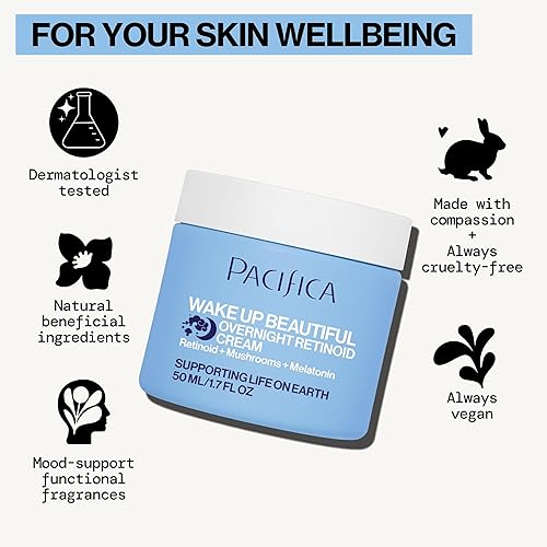 Vista 87 de Pacifica Beauty, Crema vegana para restauración de barrera de ceramida, crema hidratante diaria para reparación facial, cuidado de la piel