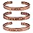 Touchstone copper bracelets | gift for men women |adjustable 100% pure solid real magnetic jewelry | handmade bracelet set combo | rope braided tibetan bangles. Set of 3 different messages engraved.